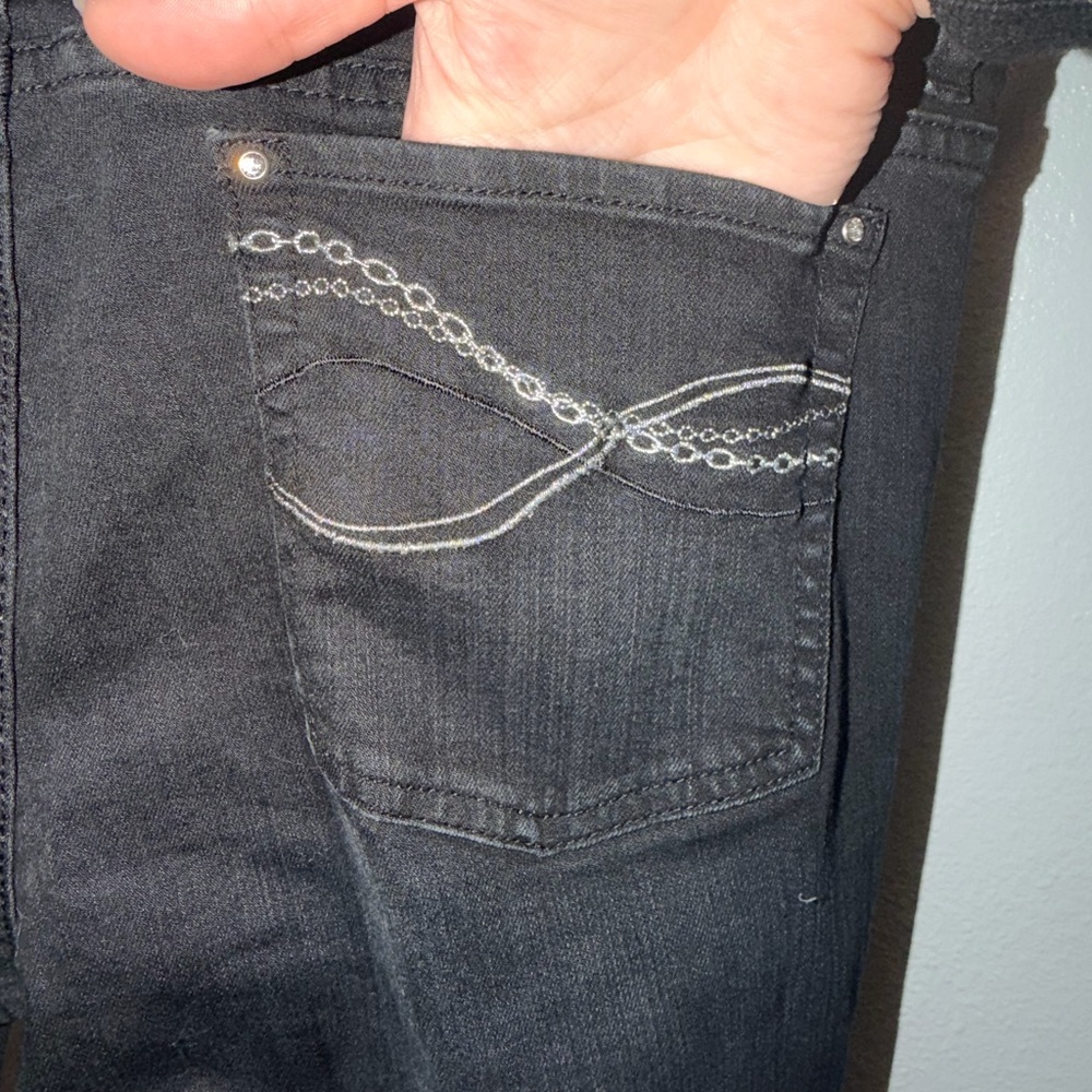 Vintage White House Black Market Jeans NOIR Size 12 - Picture 4 of 8